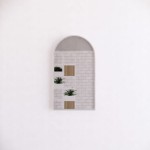 Me Brushed Nickel Framed Arch Mirror 450 * 800 Me Brushed Nickel Framed Arch Mirror 450 * 800